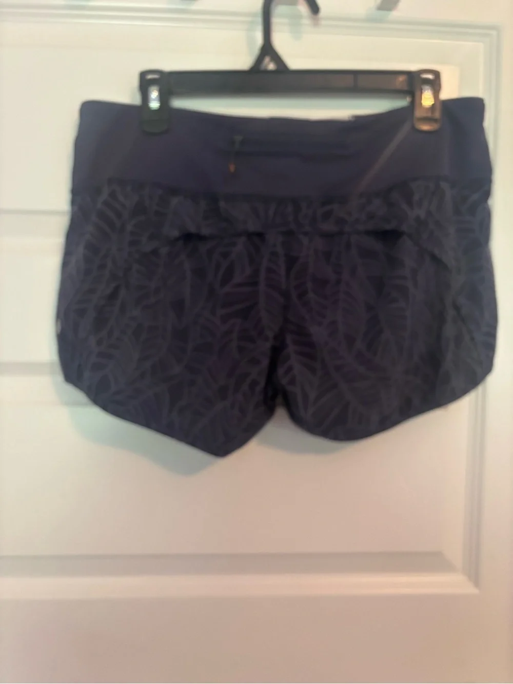 lululemon athletica Navy Leaf-Print Athletic Skort Shorts